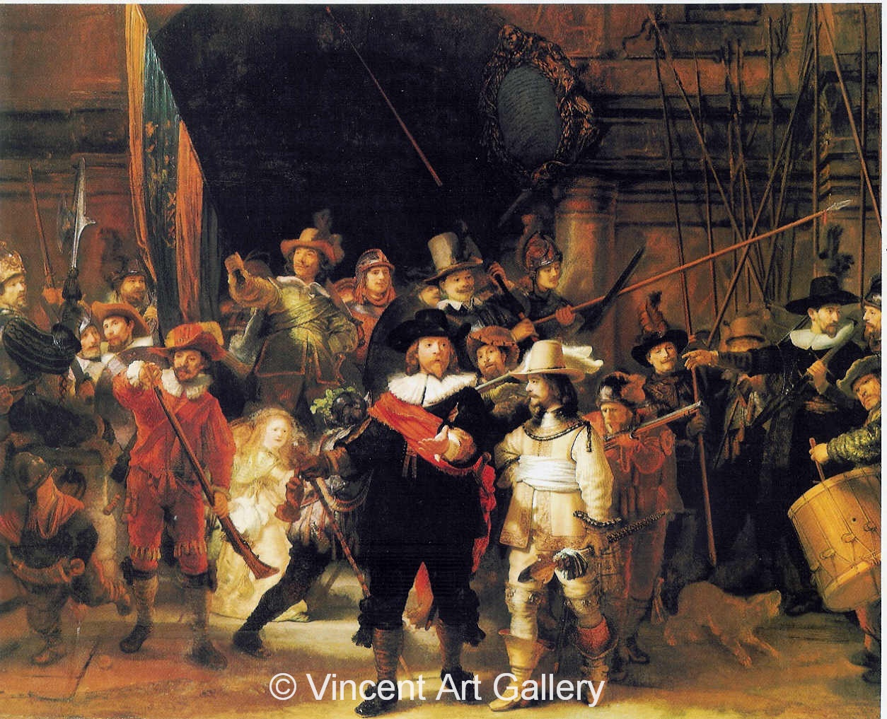 A107, REMBRANDT, The Company of Captain Frans Banning Cocq, The Nightwatch